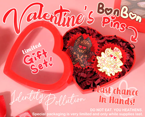 Lucifer & Alastor Valentine's BonBon Pins