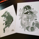 Cryptid + Witchy Mini Prints