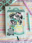 Trashapon: Edge Printed - A5 Notebook - 80 Dotted Sheets - Vegan Leather