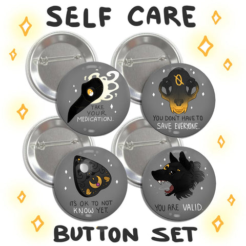 Self Care Button Set (4)