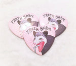 Trash Baby Opossum Heart Button