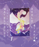 Axolotl Stars A5 Sketchbook 60 thick watercolor Sheets Vegan Leather