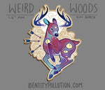Cryptid Deer Birch Wood Pin